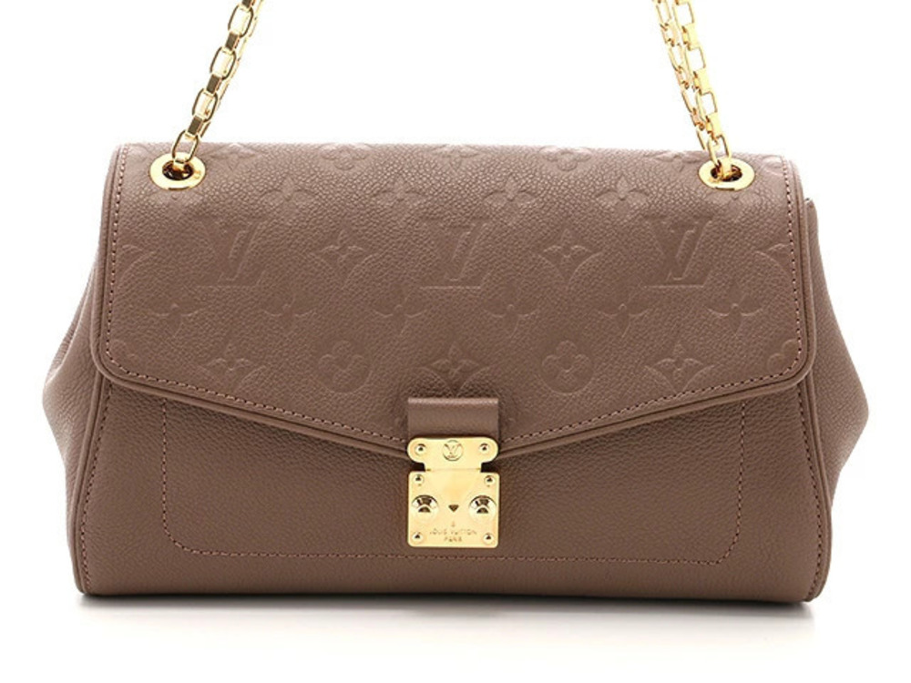 LOUIS VUITTON Shoulder Bag Saint Germain Monogram Empreinte Taupe Gray